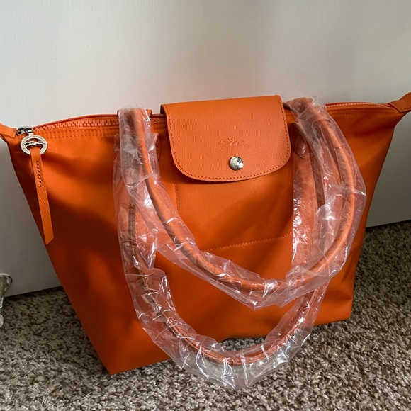 Longchamp Handbags - Longchamp Le Pliage Neo Shoulder tote Orange NWOT